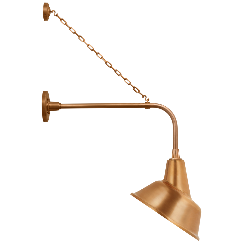 Academy 20" Anchored Rex Barn Light | Soft Copper | 12.5 | 12.5" Soft Copper Tilted Bowers Shade