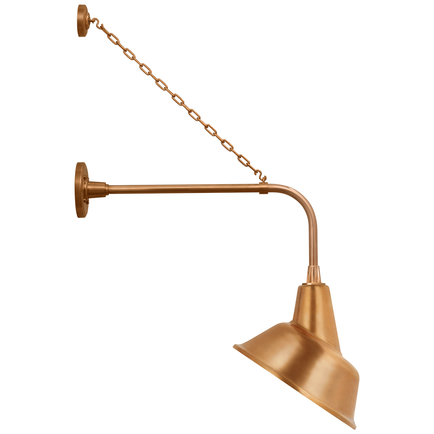 Academy 20" Anchored Rex Barn Light | Soft Copper | 12.5 | 12.5" Soft Copper Tilted Bowers Shade