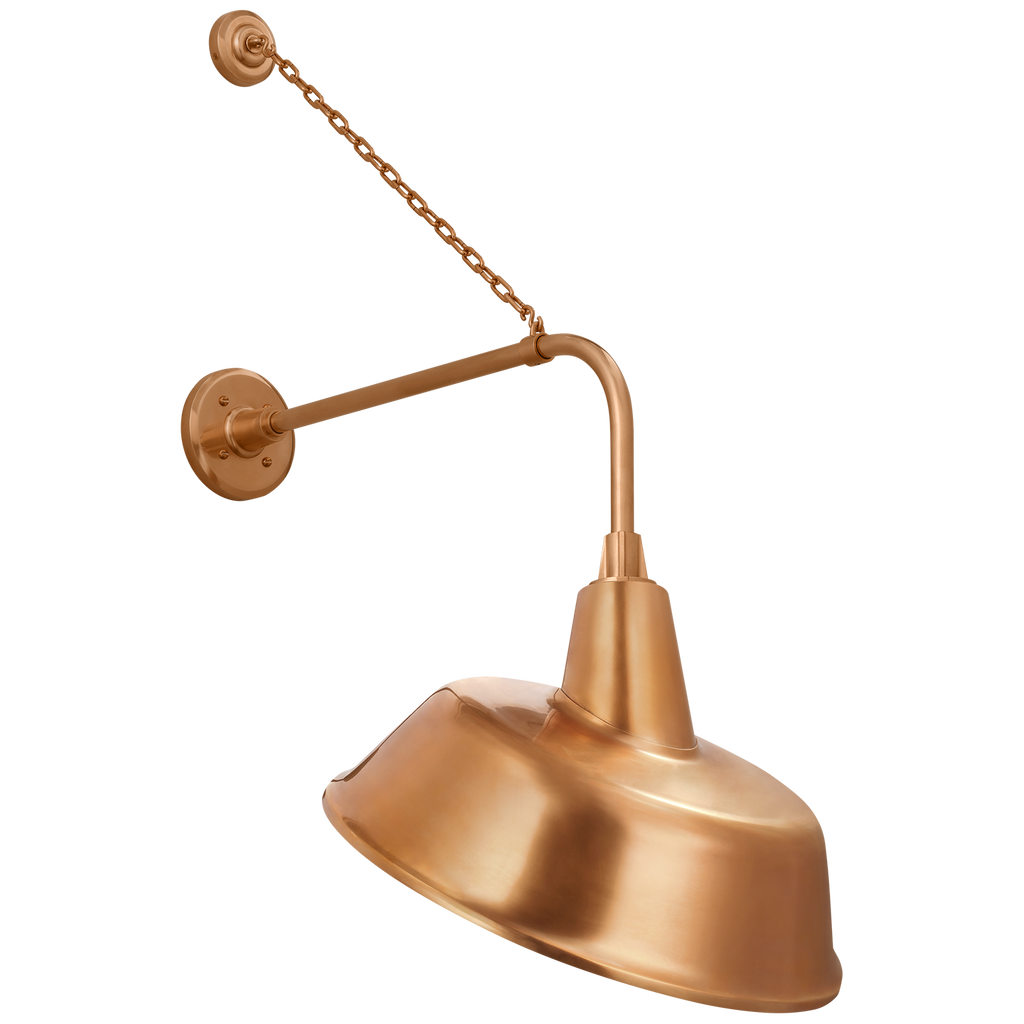 Academy 20" Anchored Rex Barn Light | Soft Copper | 16 | 16" Soft Copper Tilted Bowers Shade