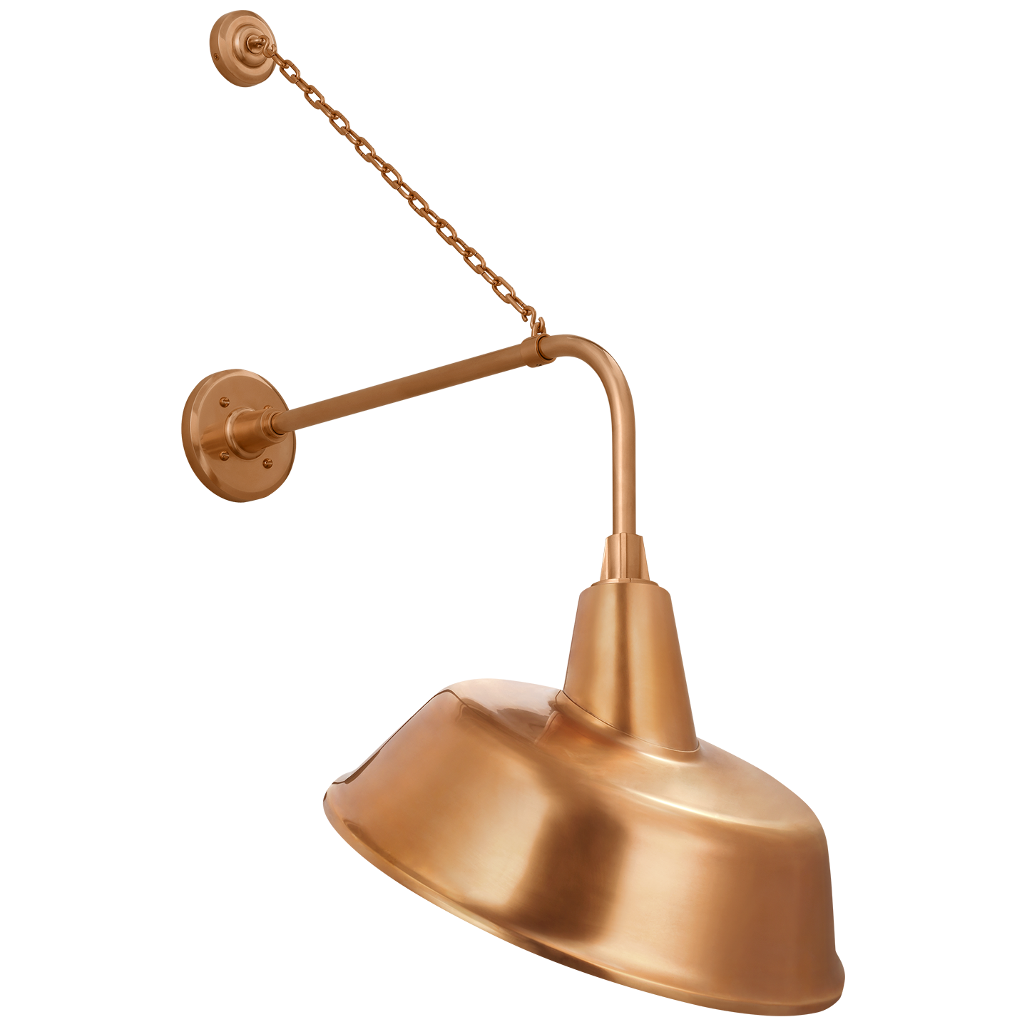 Academy 20" Anchored Rex Barn Light | Soft Copper | 16 | 16" Soft Copper Tilted Bowers Shade