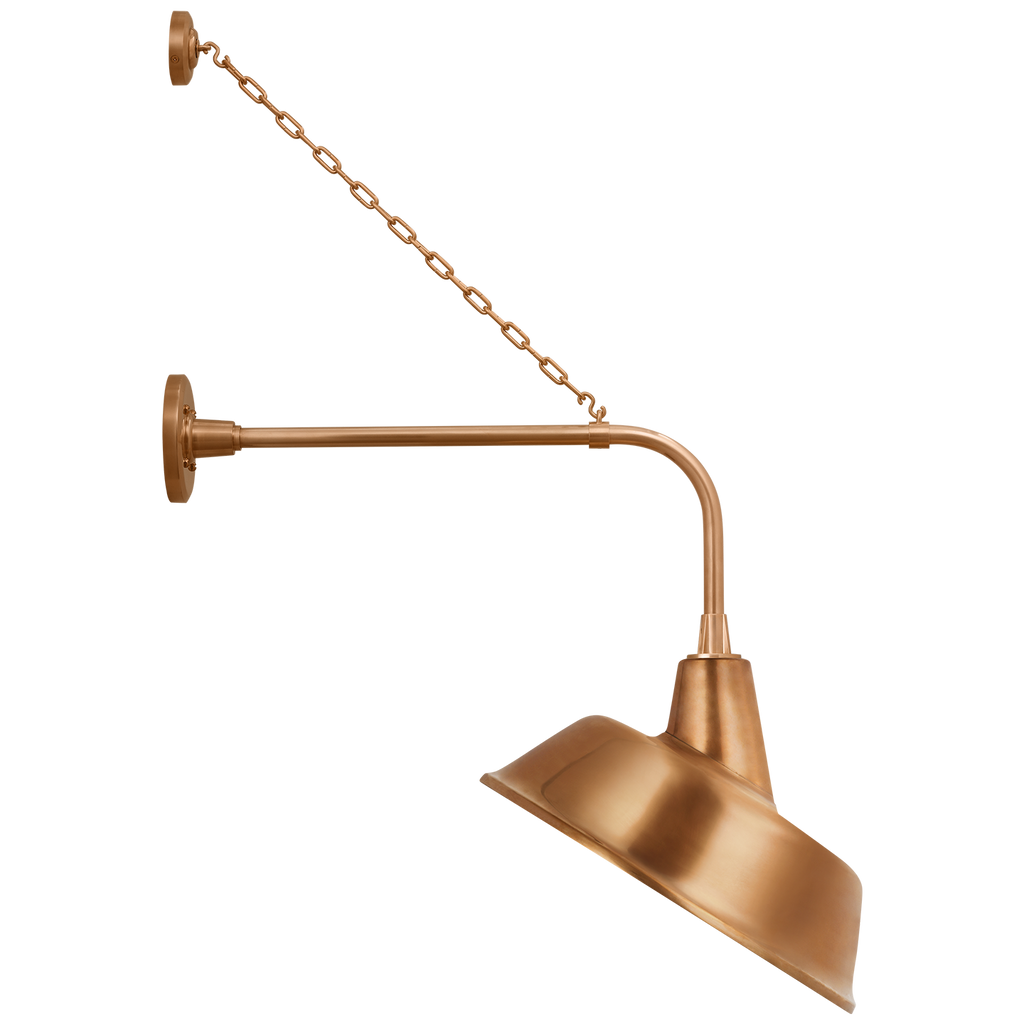 Academy 20" Anchored Rex Barn Light | Soft Copper | 16 | 16" Soft Copper Tilted Bowers Shade