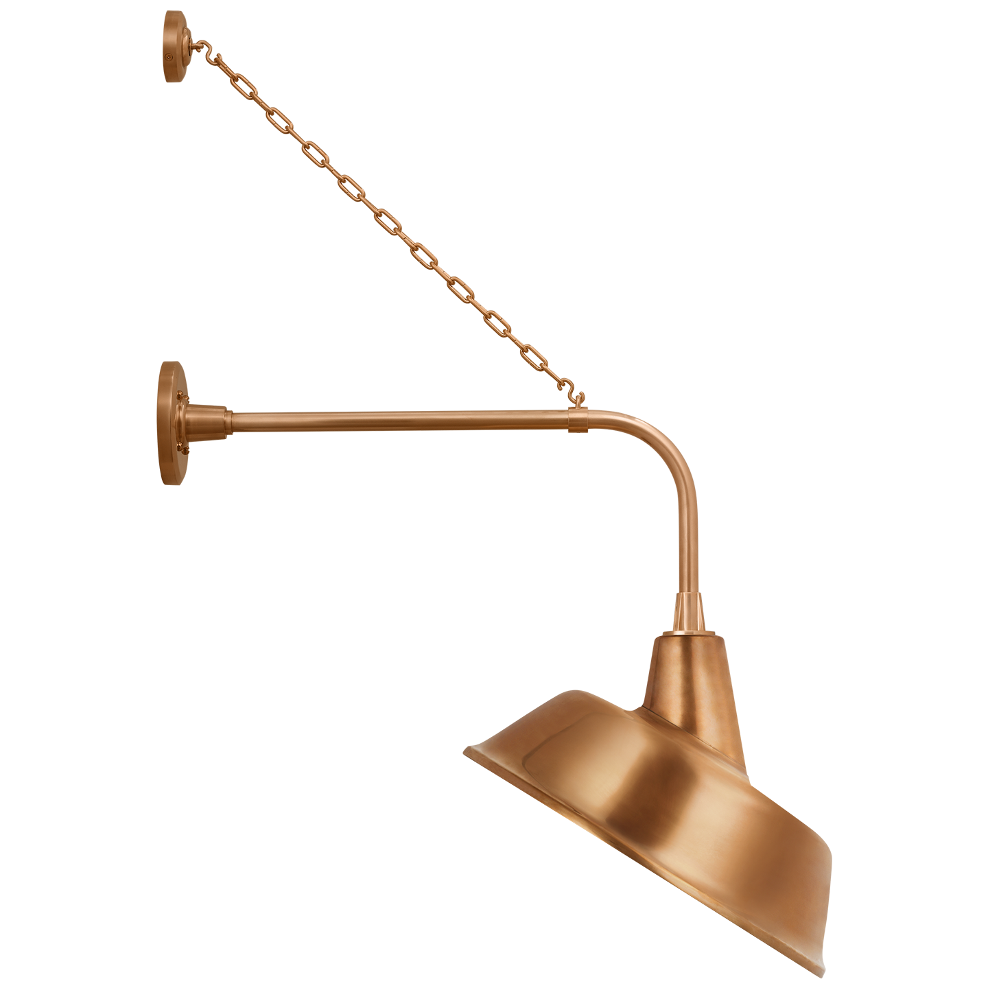Academy 20" Anchored Rex Barn Light | Soft Copper | 16 | 16" Soft Copper Tilted Bowers Shade