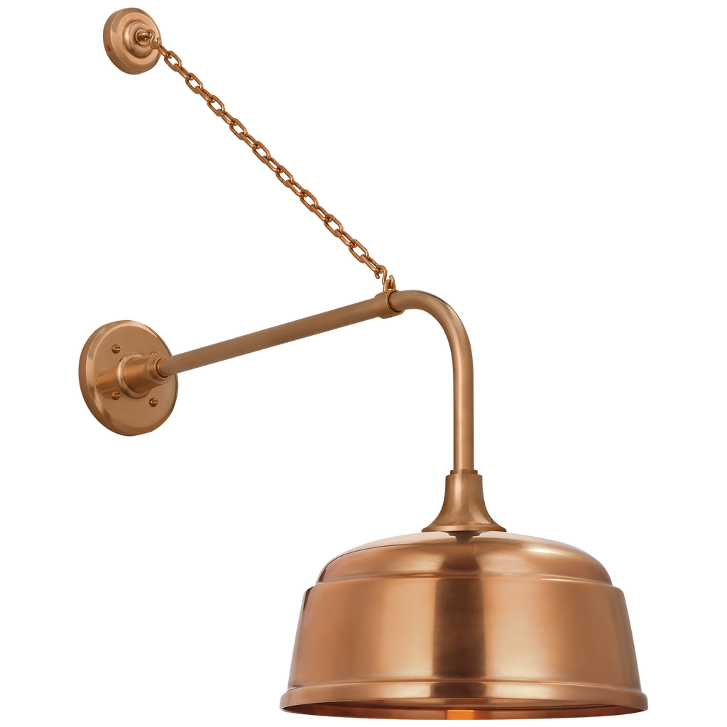 Academy 20" Anchored Rex Barn Light | Soft Copper | 12.5 | 12.5" Soft Copper Rockhouse Shade