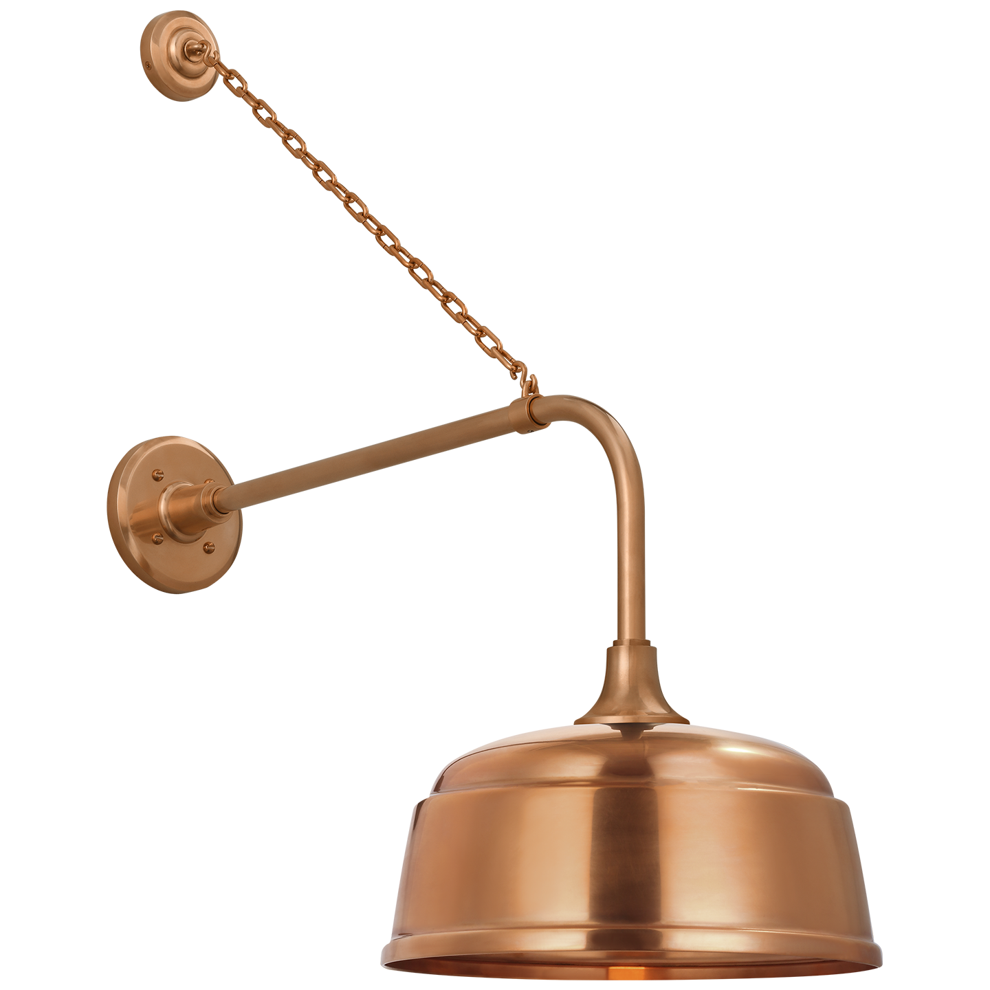 Academy 20" Anchored Rex Barn Light | Soft Copper | 12.5 | 12.5" Soft Copper Rockhouse Shade