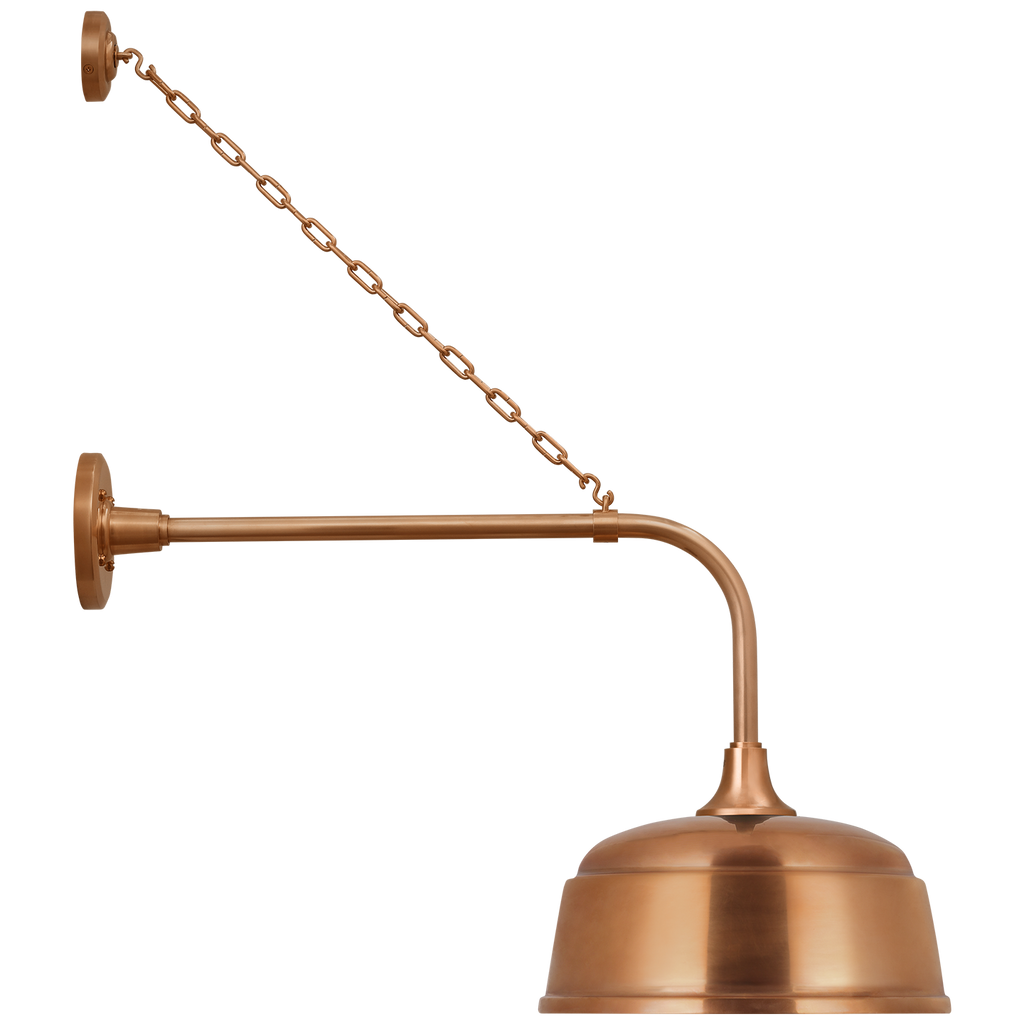 Academy 20" Anchored Rex Barn Light | Soft Copper | 12.5 | 12.5" Soft Copper Rockhouse Shade
