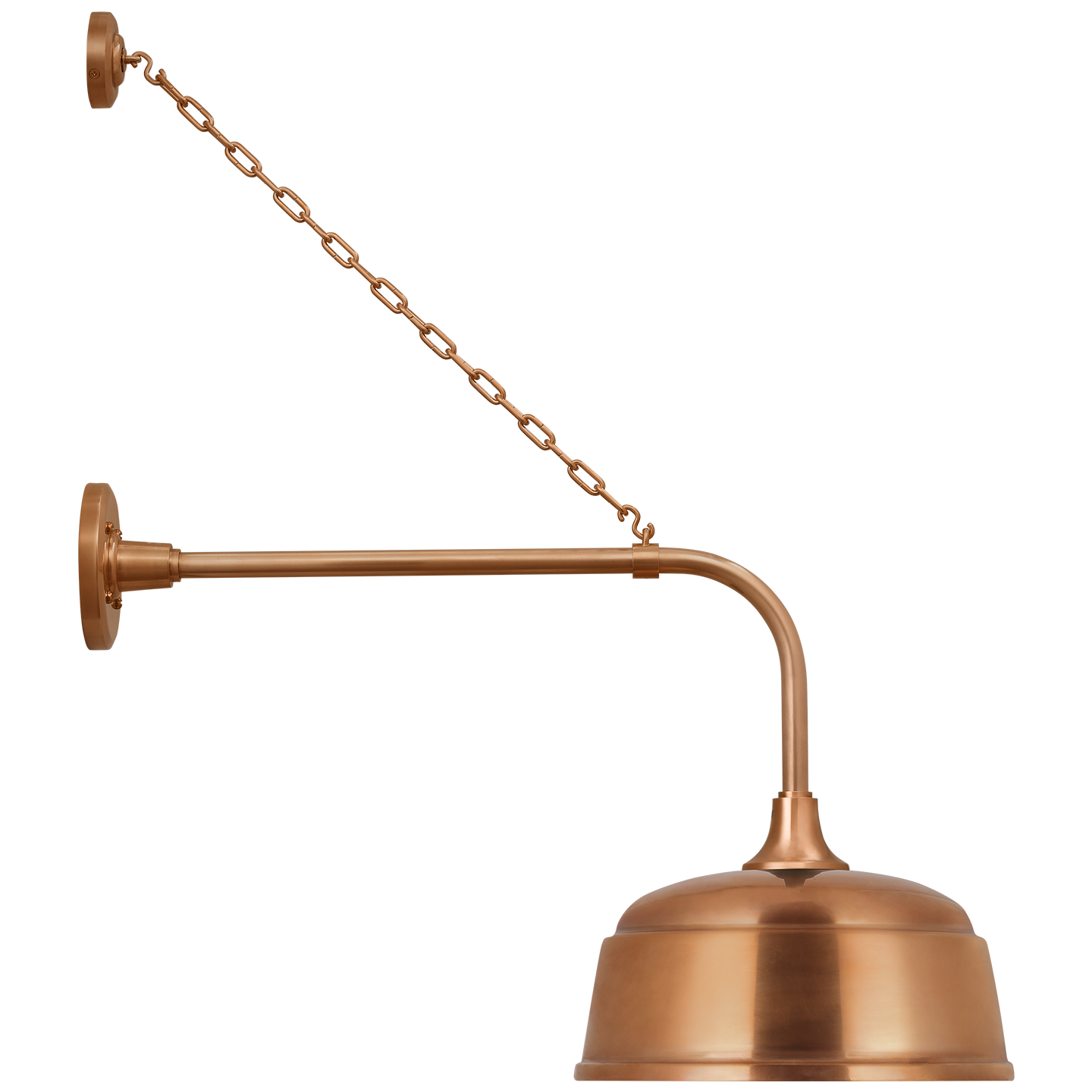Academy 20" Anchored Rex Barn Light | Soft Copper | 12.5 | 12.5" Soft Copper Rockhouse Shade