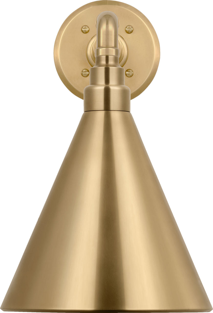 Academy 11" Mack Barn Light | Hand-Rubbed Antique Brass | 9 | 9" Hand-Rubbed Antique Brass Conical Savannah Shade