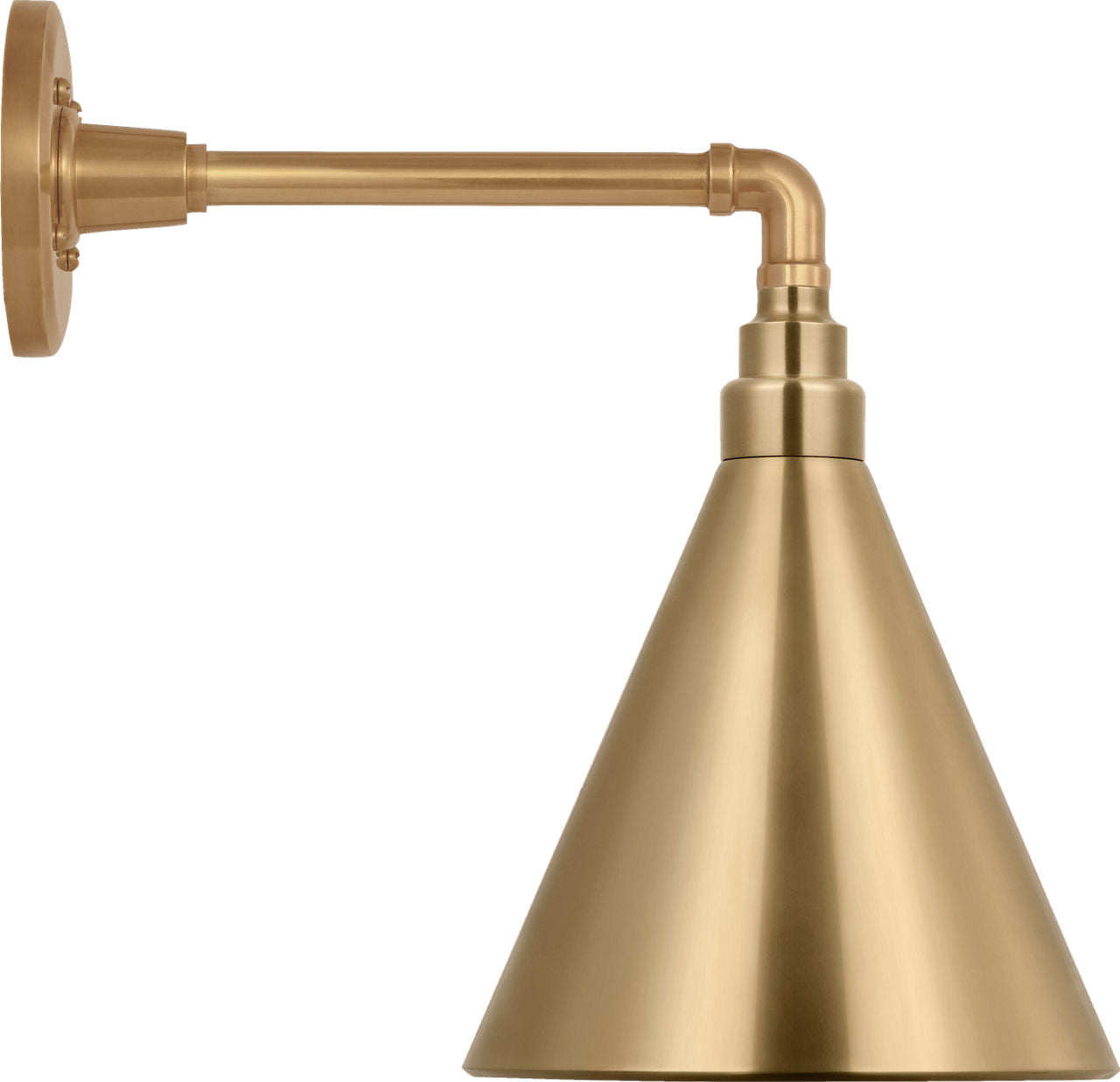 Academy 11" Mack Barn Light | Hand-Rubbed Antique Brass | 9 | 9" Hand-Rubbed Antique Brass Conical Savannah Shade