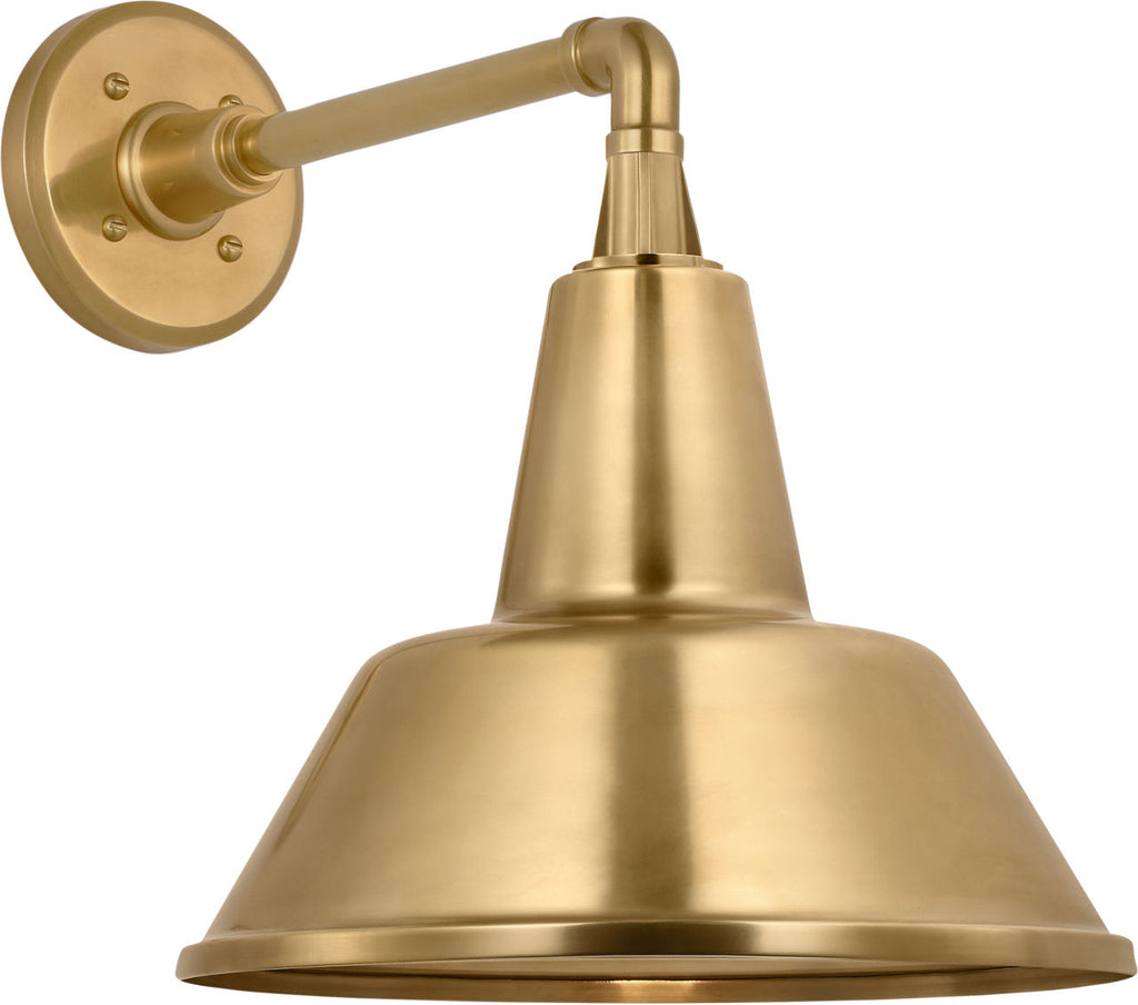 Academy 11" Mack Barn Light | Hand-Rubbed Antique Brass | 12.5 | 12.5" Hand-Rubbed Antique Brass Bowers Shade