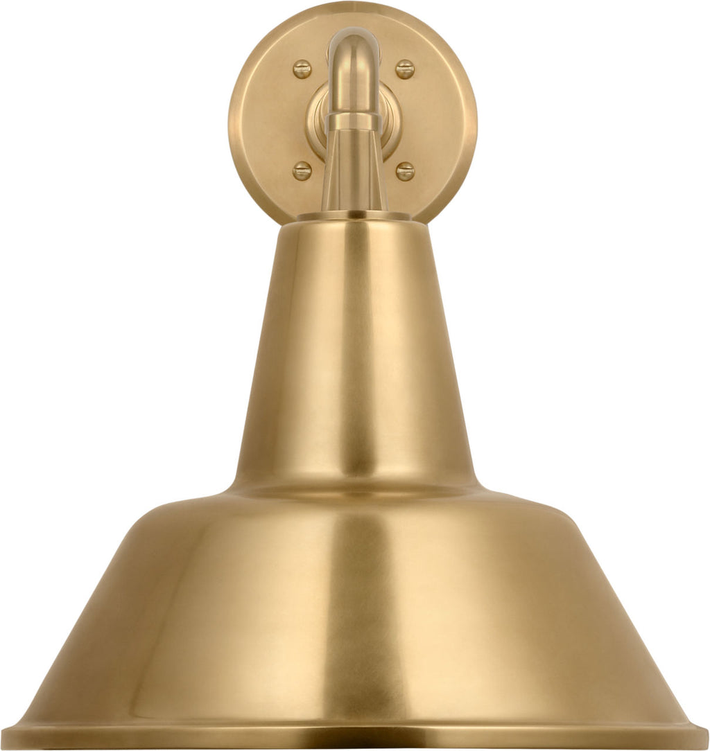 Academy 11" Mack Barn Light | Hand-Rubbed Antique Brass | 12.5 | 12.5" Hand-Rubbed Antique Brass Bowers Shade