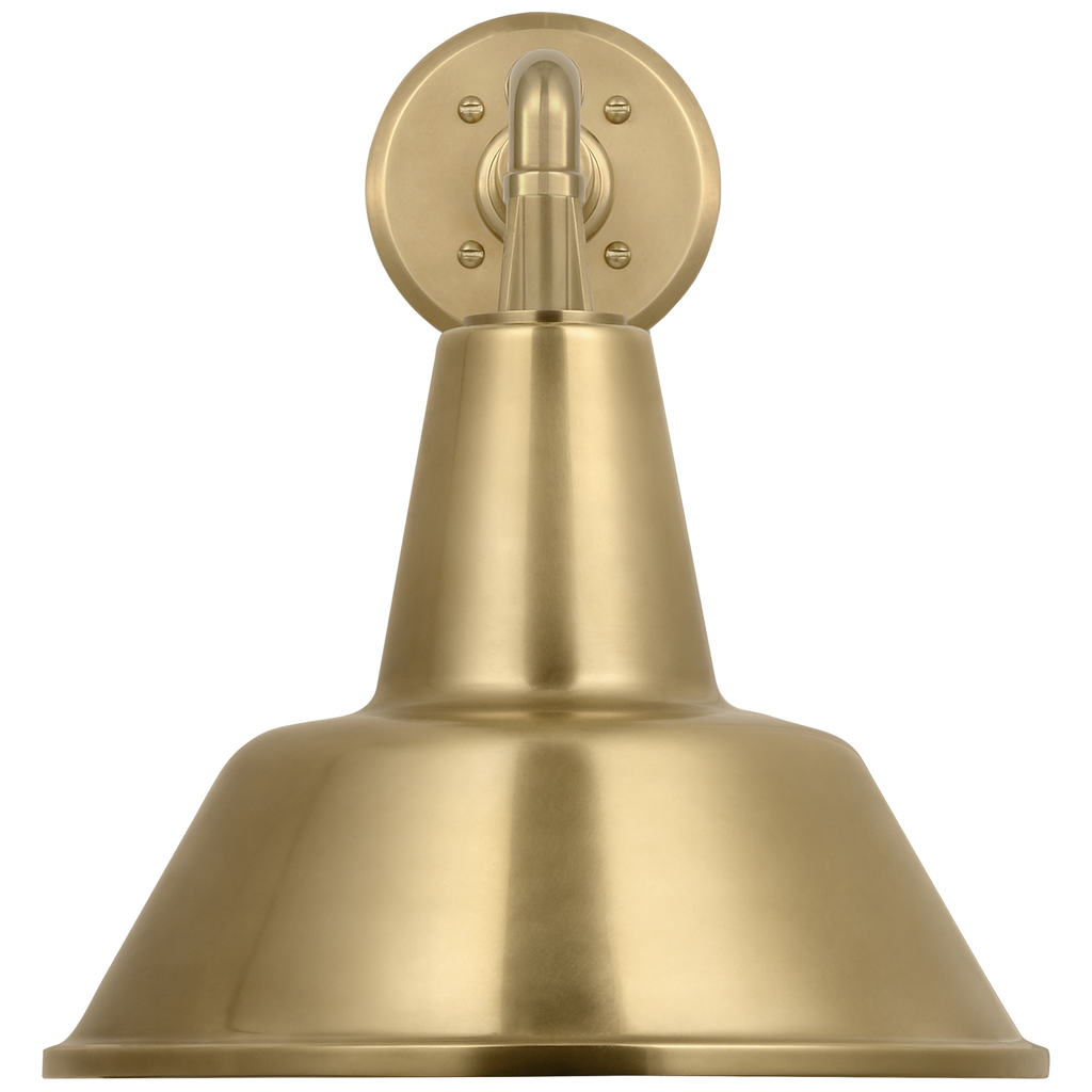 Academy 11" Mack Barn Light | Hand-Rubbed Antique Brass | 12.5 | 12.5" Hand-Rubbed Antique Brass Bowers Shade
