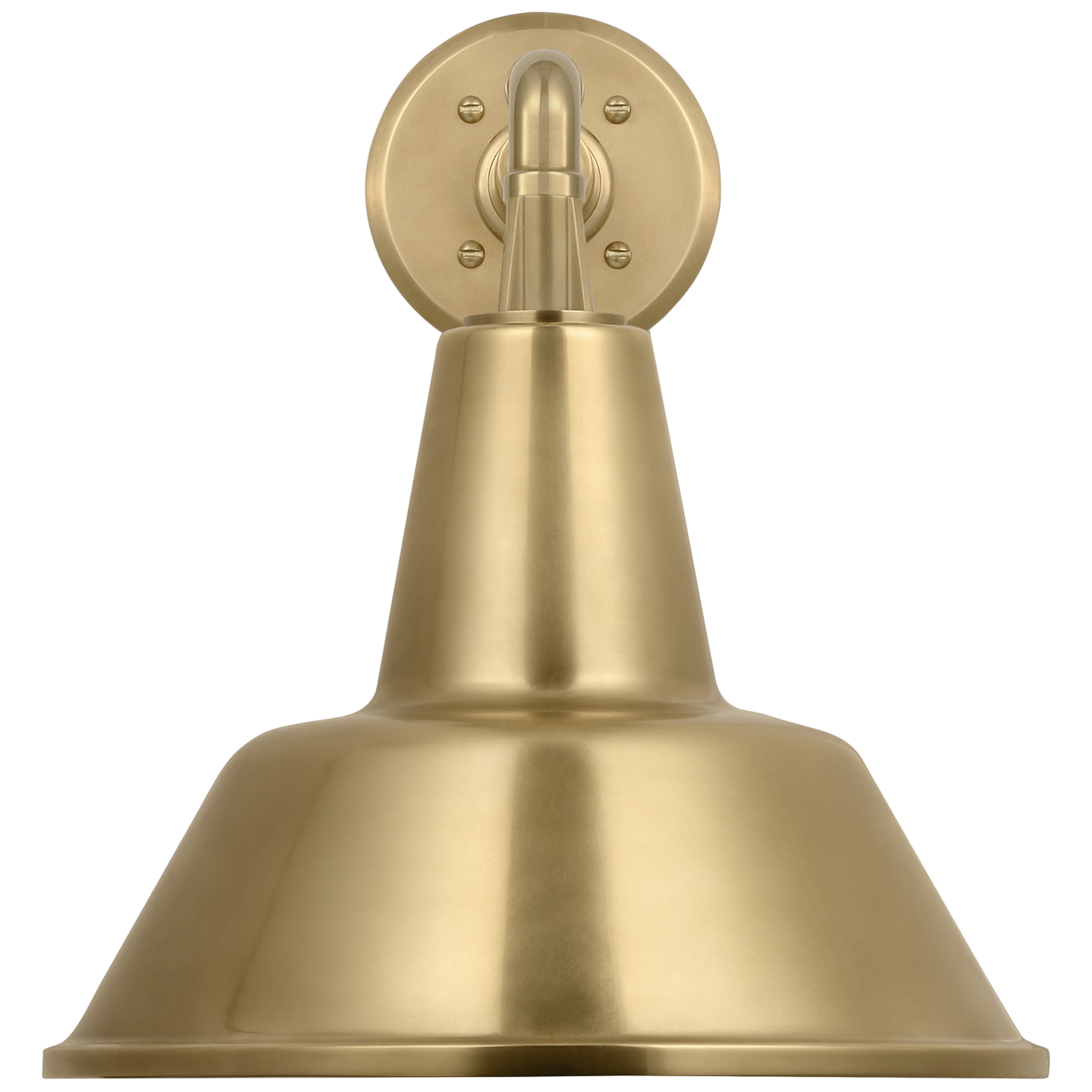 Academy 11" Mack Barn Light | Hand-Rubbed Antique Brass | 12.5 | 12.5" Hand-Rubbed Antique Brass Bowers Shade