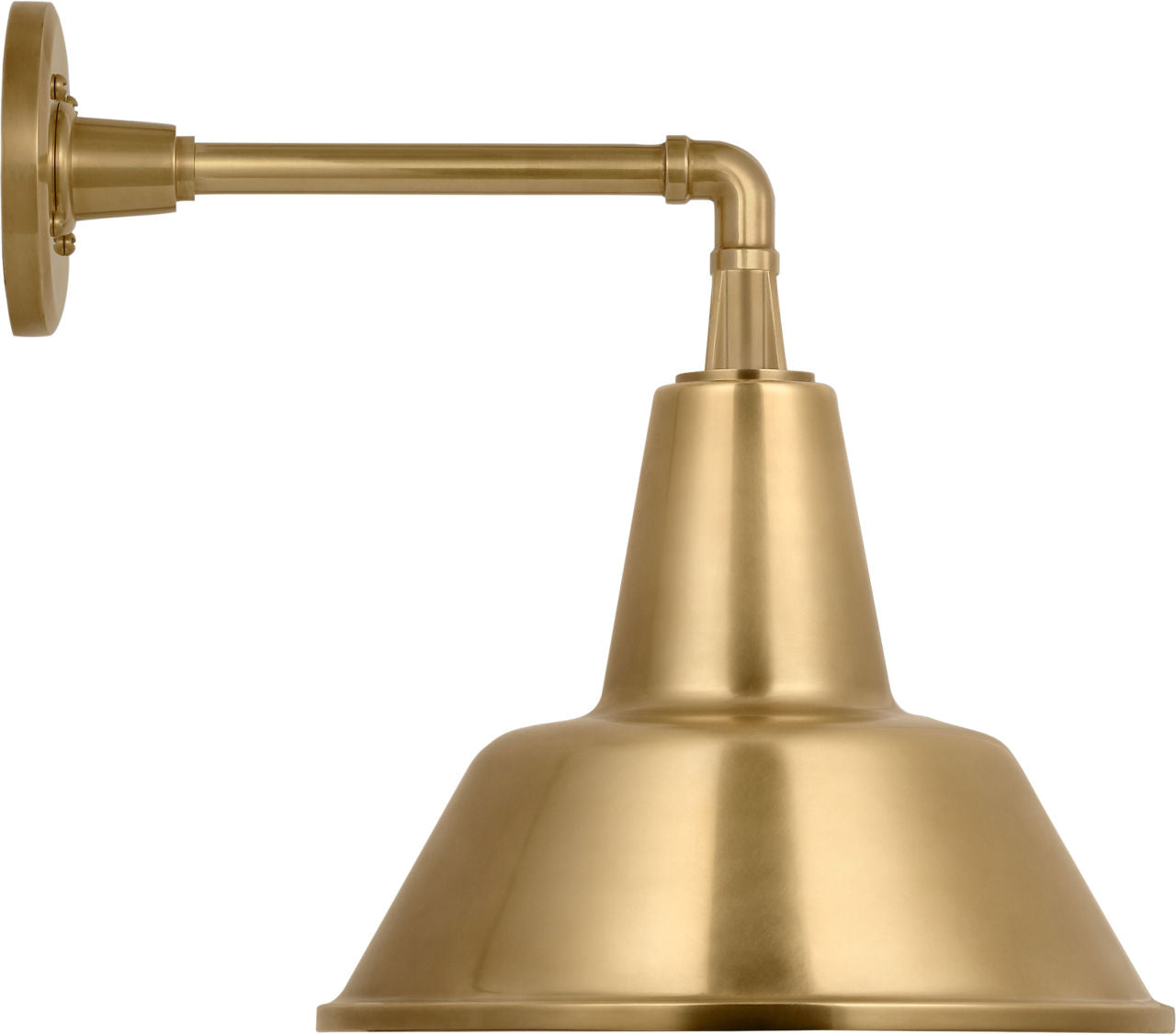 Academy 11" Mack Barn Light | Hand-Rubbed Antique Brass | 12.5 | 12.5" Hand-Rubbed Antique Brass Bowers Shade