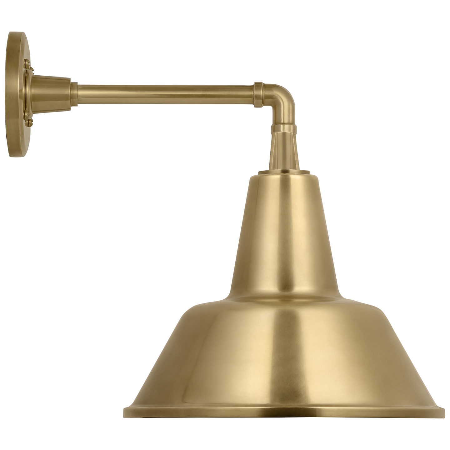 Academy 11" Mack Barn Light | Hand-Rubbed Antique Brass | 12.5 | 12.5" Hand-Rubbed Antique Brass Bowers Shade
