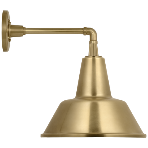 Academy 11" Mack Barn Light | Hand-Rubbed Antique Brass | 12.5 | 12.5" Hand-Rubbed Antique Brass Bowers Shade