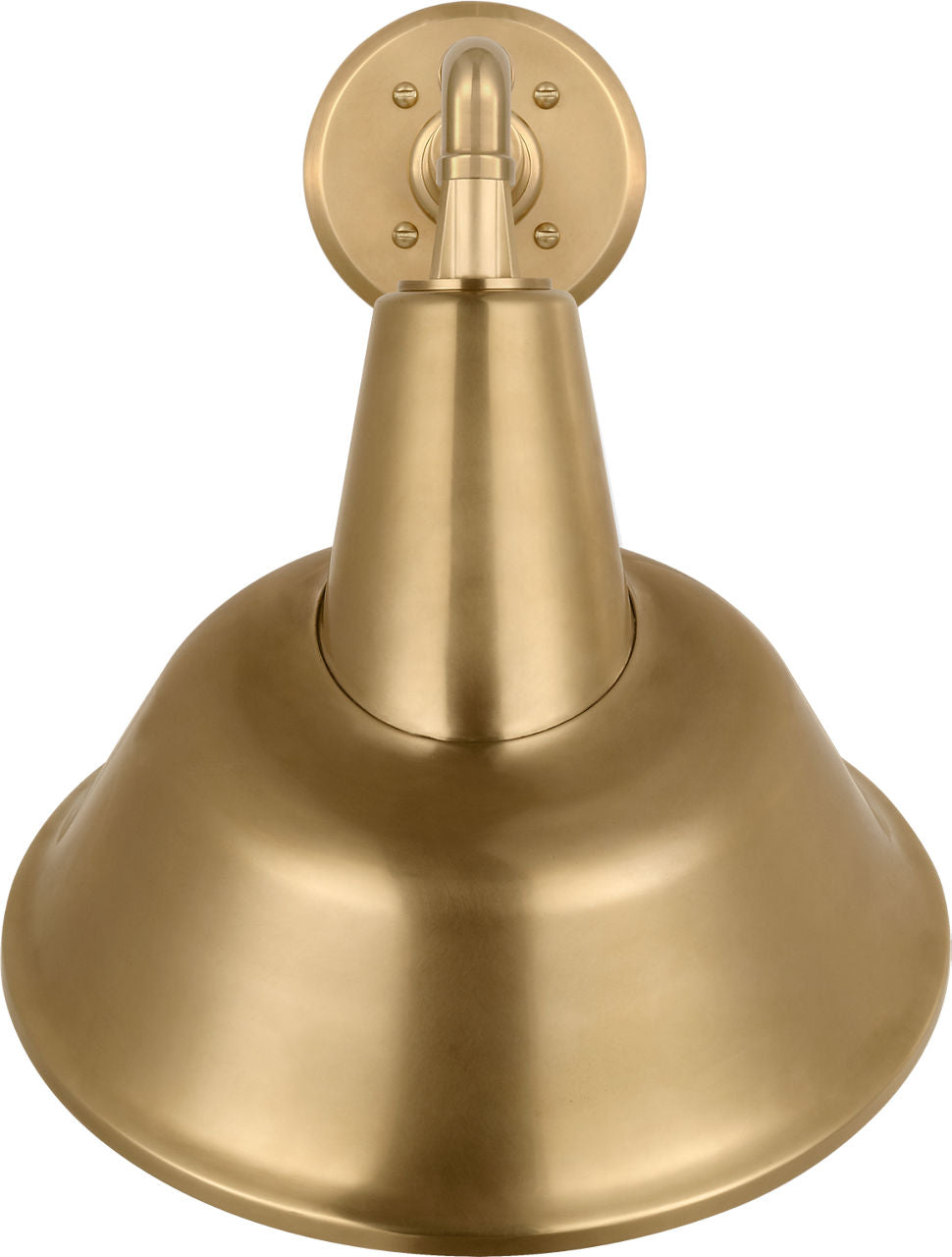 Academy 11" Mack Barn Light | Hand-Rubbed Antique Brass | 12.5 | 12.5" Hand-Rubbed Antique Brass Tilted Bowers Shade