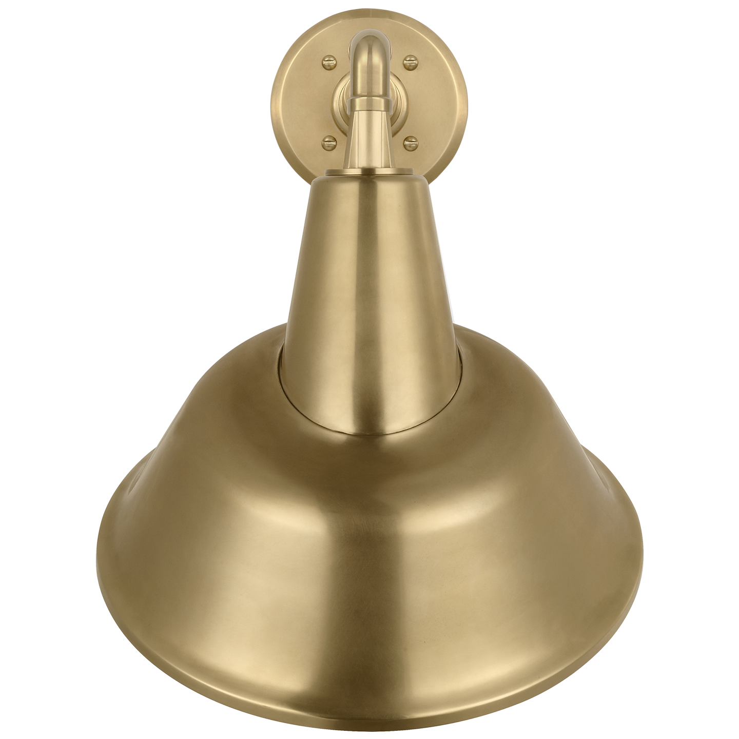 Academy 11" Mack Barn Light | Hand-Rubbed Antique Brass | 12.5 | 12.5" Hand-Rubbed Antique Brass Tilted Bowers Shade