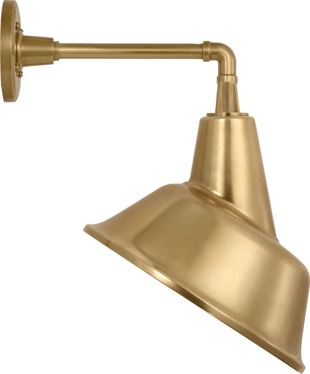 Academy 11" Mack Barn Light | Hand-Rubbed Antique Brass | 12.5 | 12.5" Hand-Rubbed Antique Brass Tilted Bowers Shade
