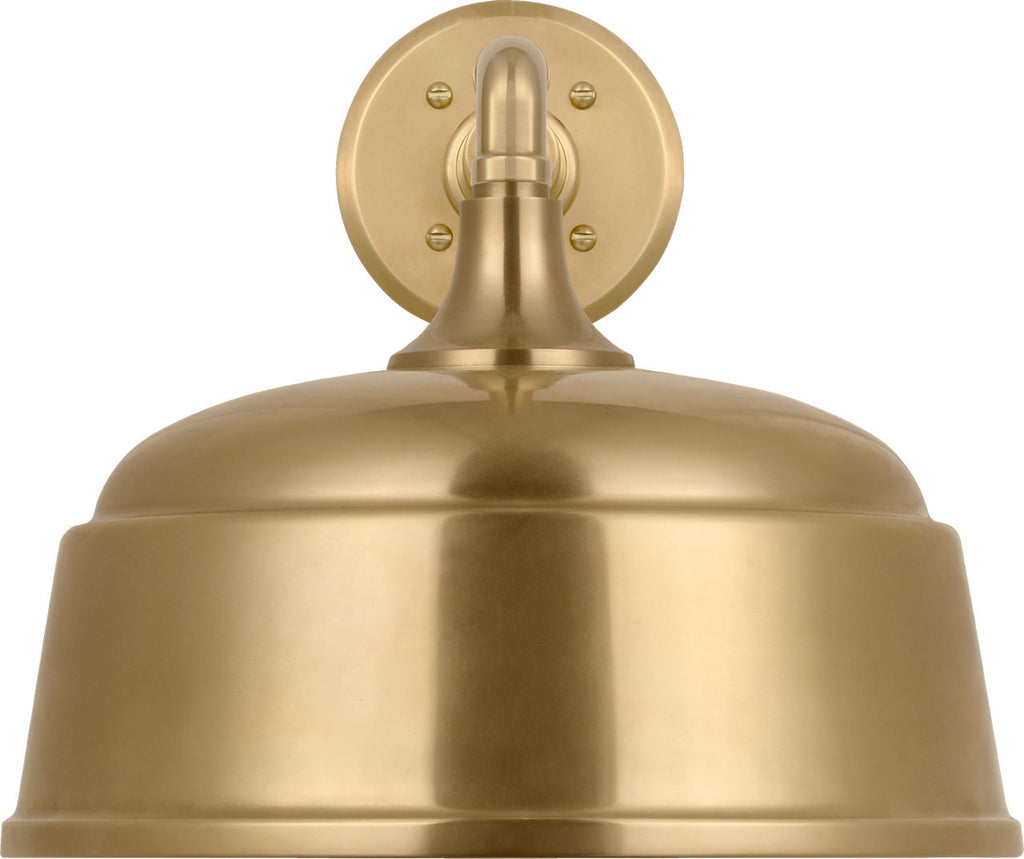 Academy 11" Mack Barn Light | Hand-Rubbed Antique Brass | 12.5 | 12.5" Hand-Rubbed Antique Brass Rockhouse Shade