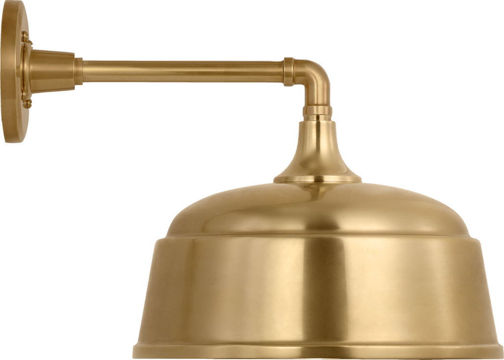 Academy 11" Mack Barn Light | Hand-Rubbed Antique Brass | 12.5 | 12.5" Hand-Rubbed Antique Brass Rockhouse Shade