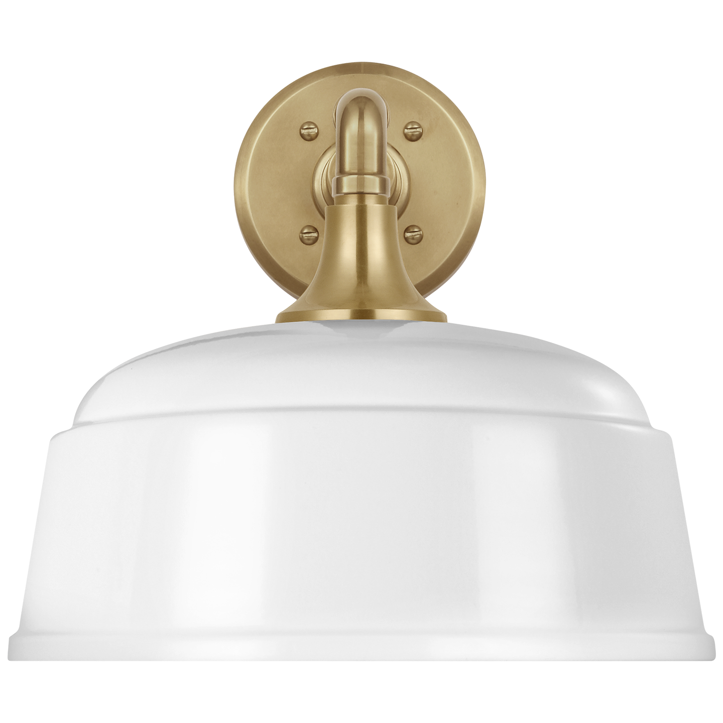Academy 11" Mack Barn Light | Hand-Rubbed Antique Brass | 12.5 | 12.5" White Rockhouse Shade