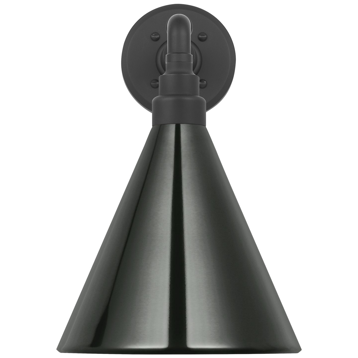 Academy 11" Mack Barn Light | Matte Black | 9 | 9" Green Conical Savannah Shade