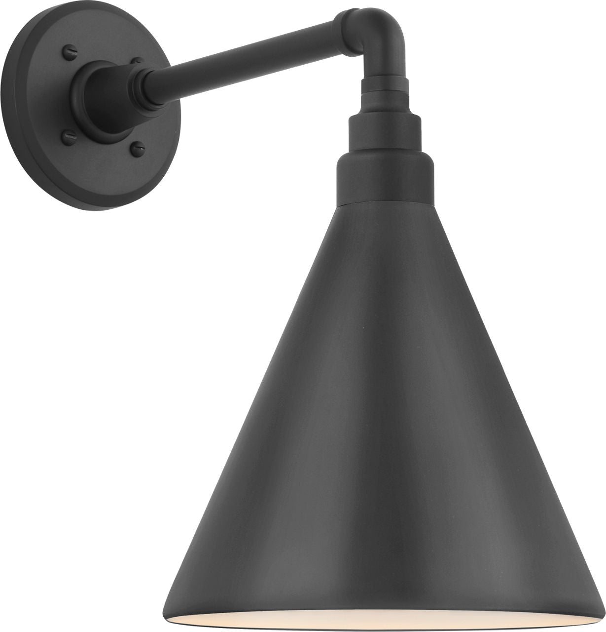 Academy 11" Mack Barn Light | Matte Black | 9 | 9" Matte Black Conical Savannah Shade