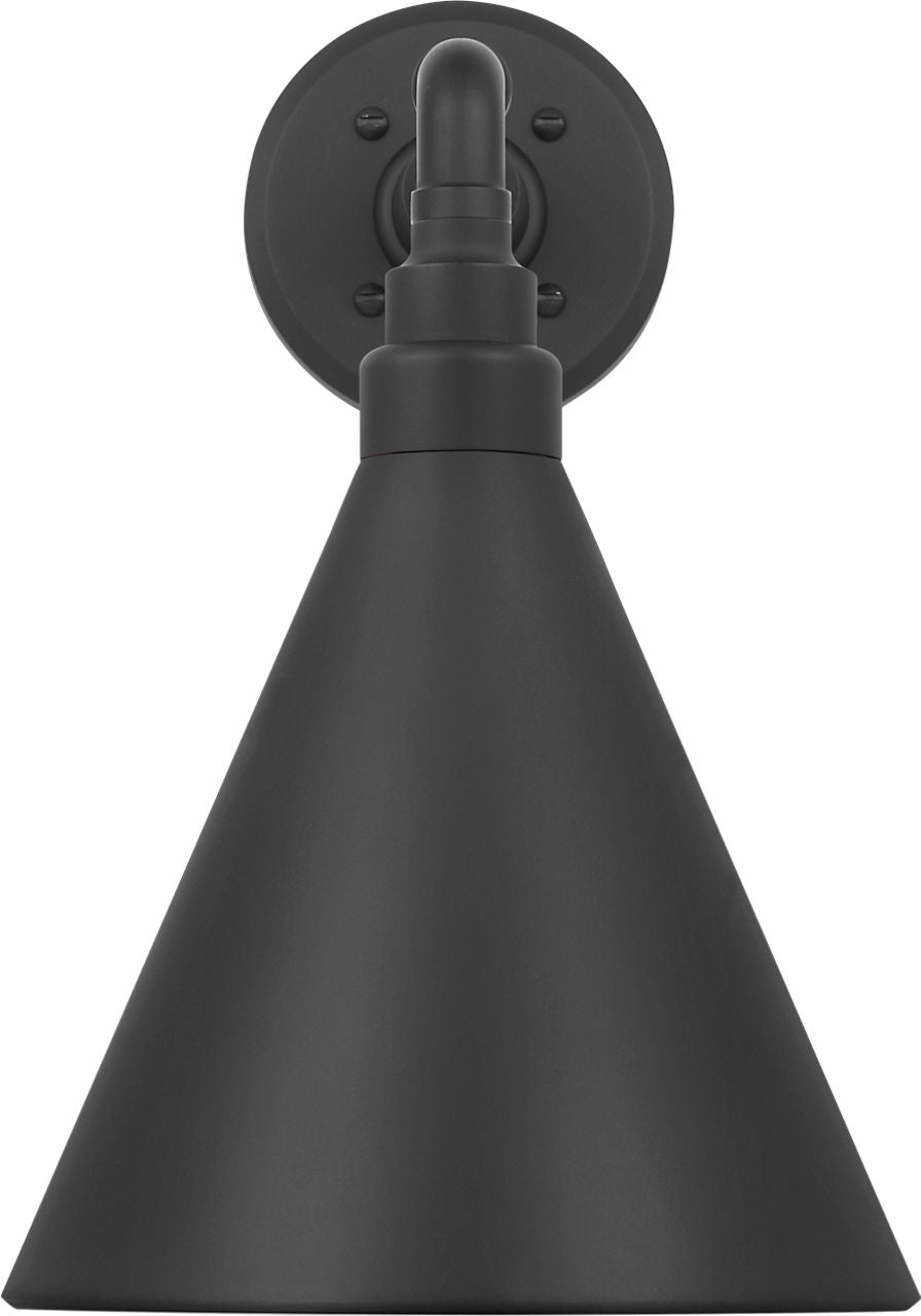 Academy 11" Mack Barn Light | Matte Black | 9 | 9" Matte Black Conical Savannah Shade