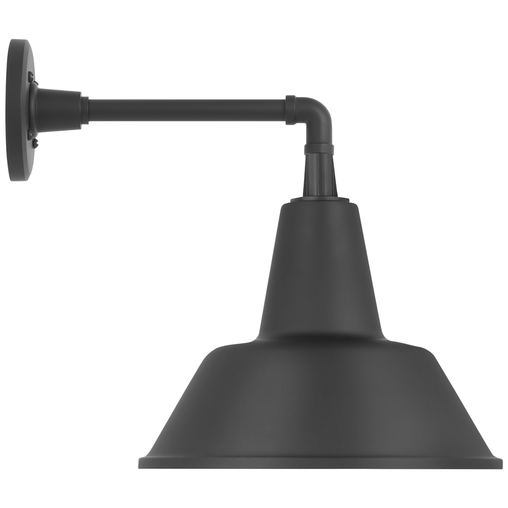 Academy 11" Mack Barn Light | Matte Black | 12.5 | 12.5" Matte Black Bowers Shade