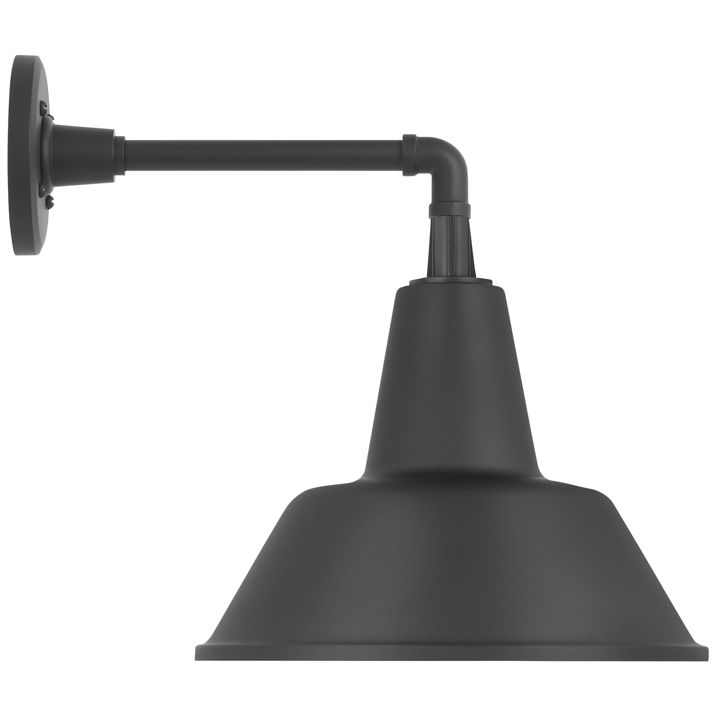 Academy 11" Mack Barn Light | Matte Black | 12.5 | 12.5" Matte Black Bowers Shade