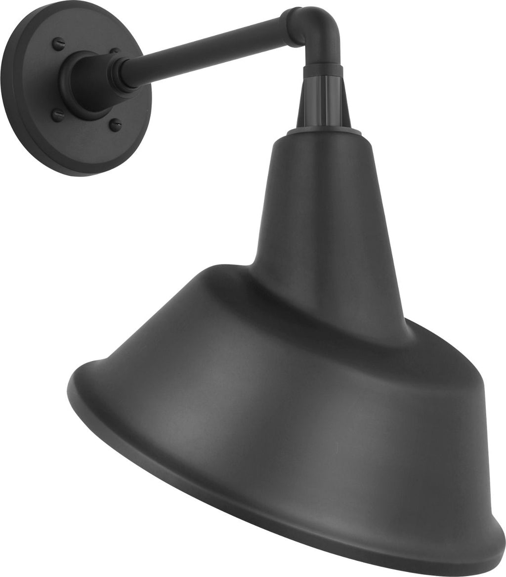 Academy 11" Mack Barn Light | Matte Black | 12.5 | 12.5" Matte Black Tilted Bowers Shade