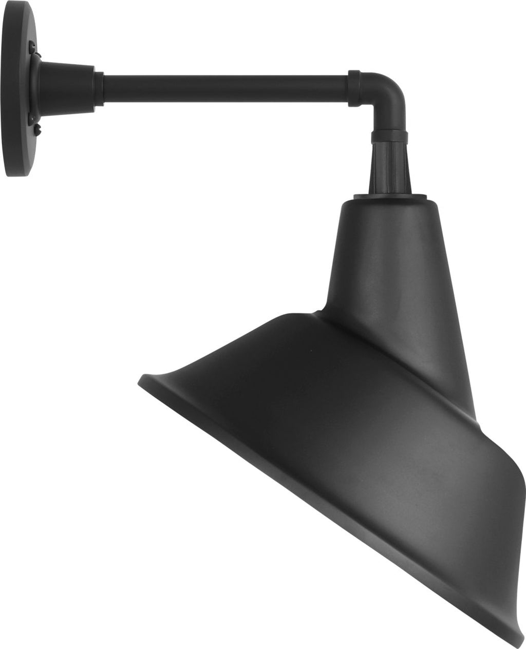 Academy 11" Mack Barn Light | Matte Black | 12.5 | 12.5" Matte Black Tilted Bowers Shade