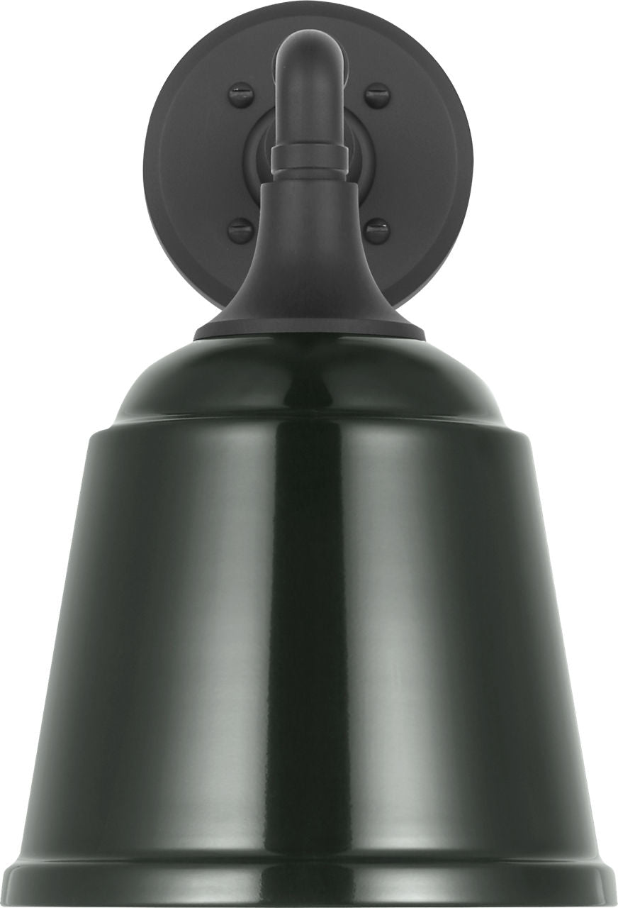 Academy 11" Mack Barn Light | Matte Black | 8 | 8" Green Rockhouse Shade