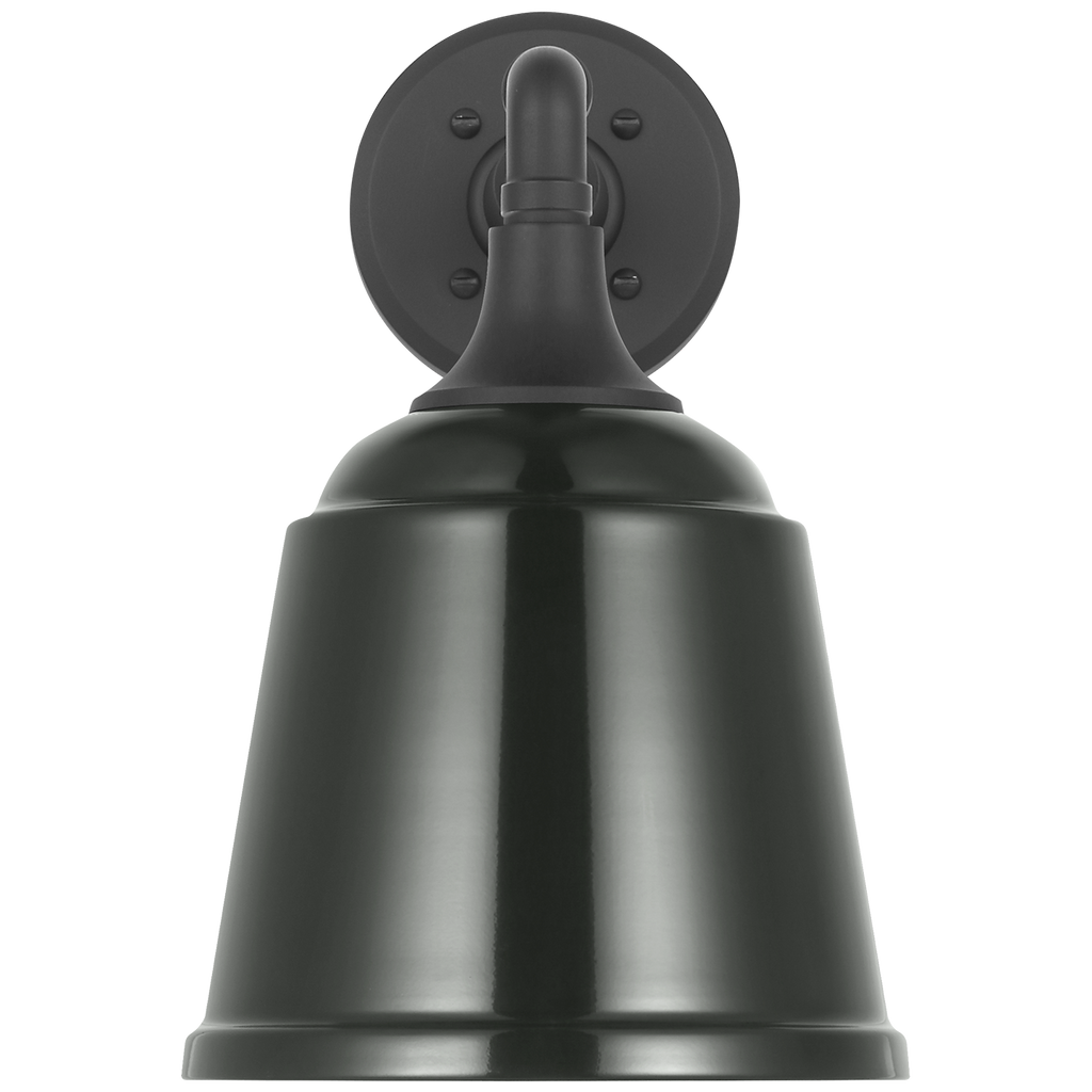 Academy 11" Mack Barn Light | Matte Black | 8 | 8" Green Rockhouse Shade