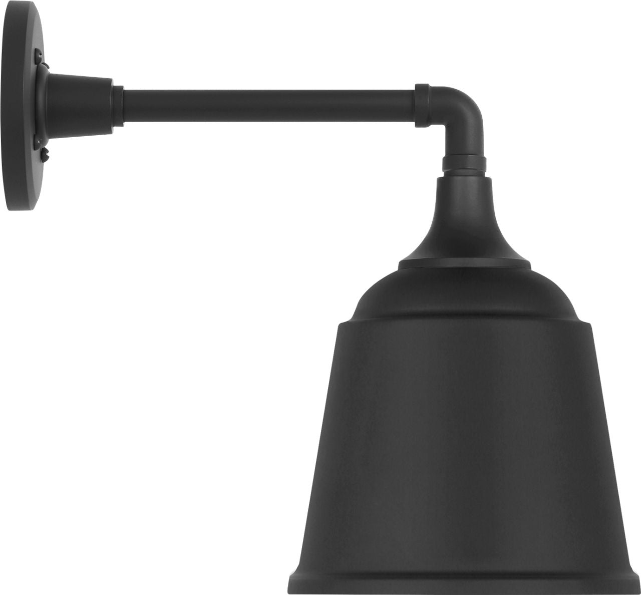 Academy 11" Mack Barn Light | Matte Black | 8 | 8" Matte Black Rockhouse Shade