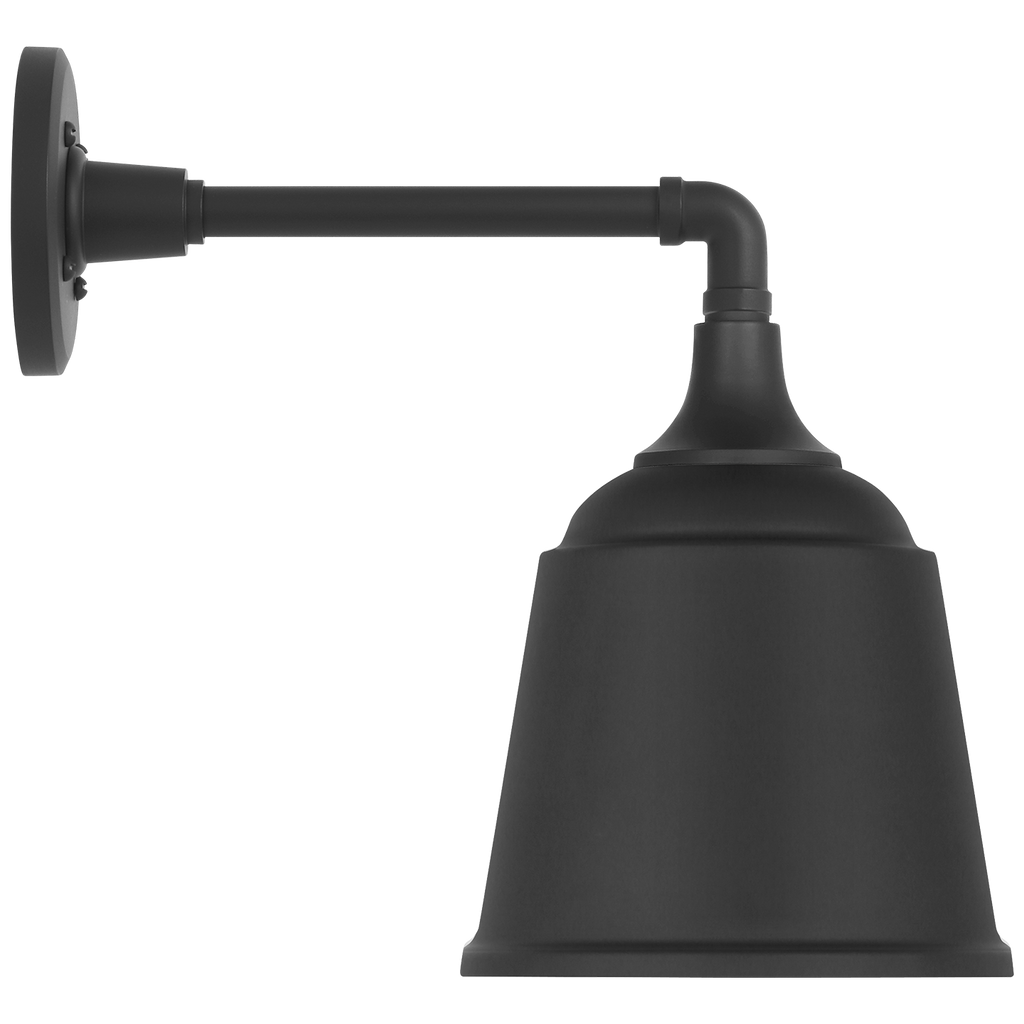 Academy 11" Mack Barn Light | Matte Black | 8 | 8" Matte Black Rockhouse Shade