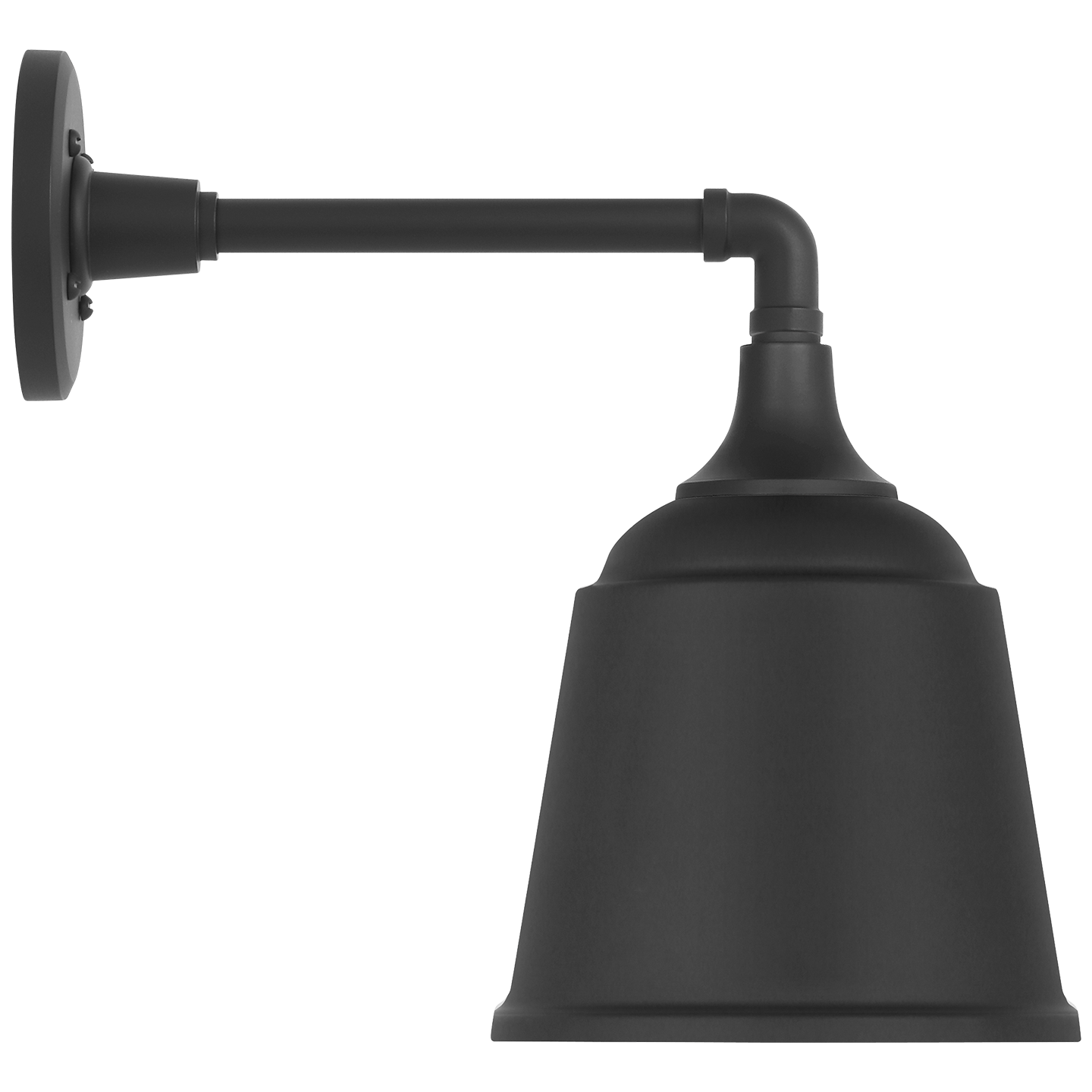 Academy 11" Mack Barn Light | Matte Black | 8 | 8" Matte Black Rockhouse Shade