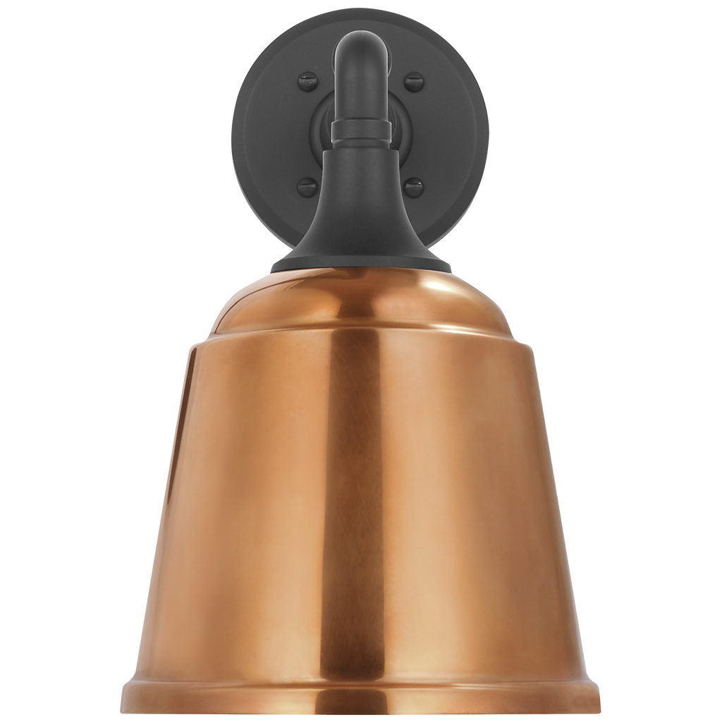 Academy 11" Mack Barn Light | Matte Black | 8 | 8" Soft Copper Rockhouse Shade
