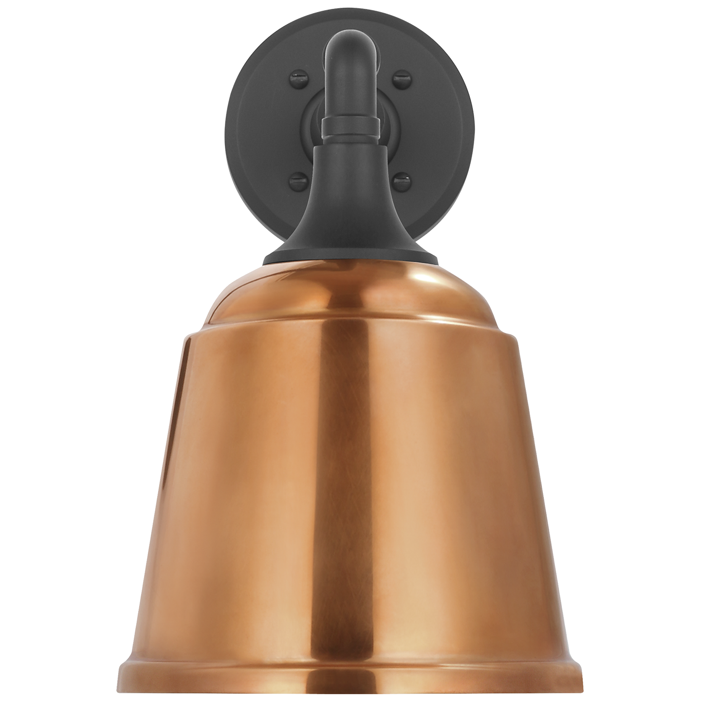 Academy 11" Mack Barn Light | Matte Black | 8 | 8" Soft Copper Rockhouse Shade