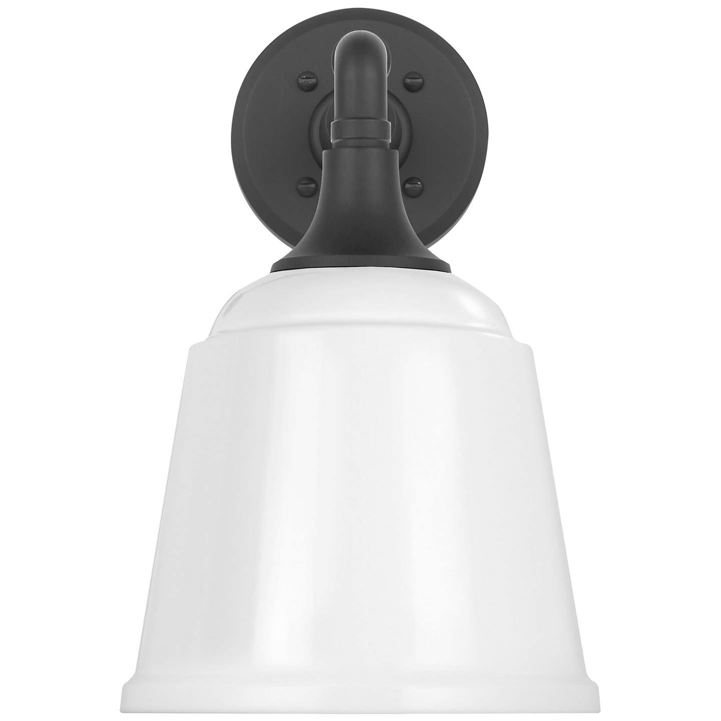 Academy 11" Mack Barn Light | Matte Black | 8 | 8" White Rockhouse Shade