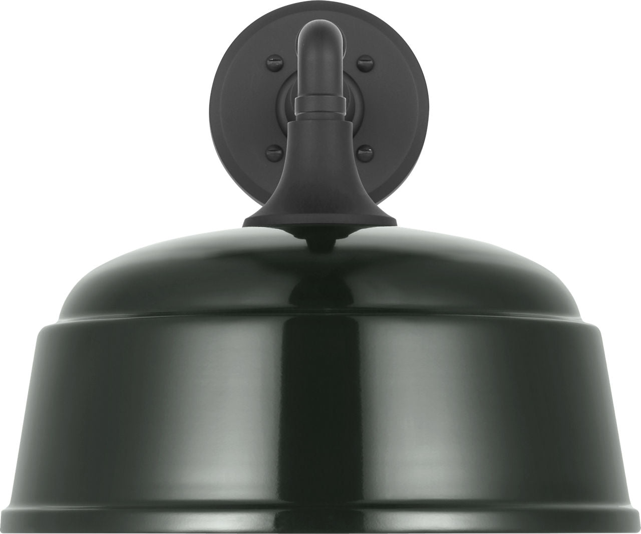 Academy 11" Mack Barn Light | Matte Black | 12.5 | 12.5" Green Rockhouse Shade
