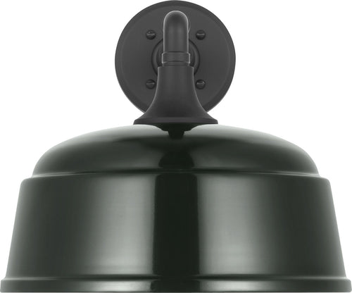 Academy 11" Mack Barn Light | Matte Black | 12.5 | 12.5" Green Rockhouse Shade