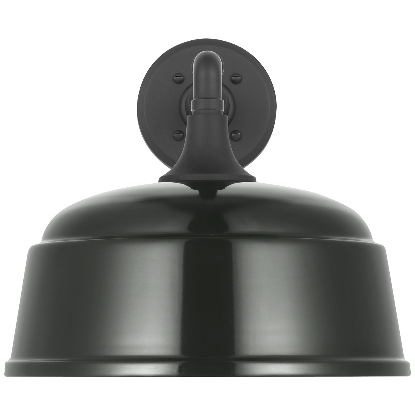 Academy 11" Mack Barn Light | Matte Black | 12.5 | 12.5" Green Rockhouse Shade