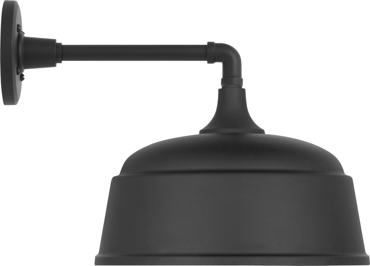 Academy 11" Mack Barn Light | Matte Black | 12.5 | 12.5" Matte Black Rockhouse Shade