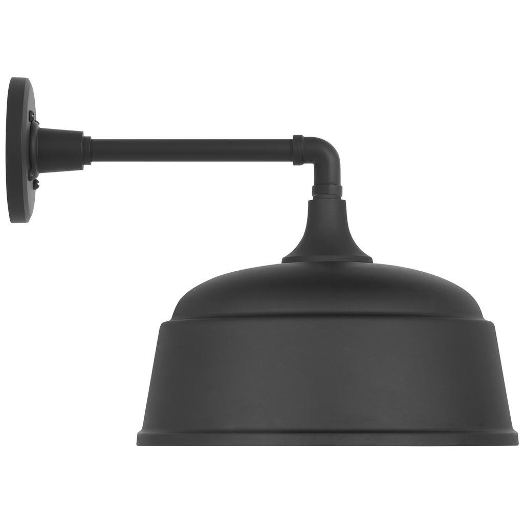 Academy 11" Mack Barn Light | Matte Black | 12.5 | 12.5" Matte Black Rockhouse Shade