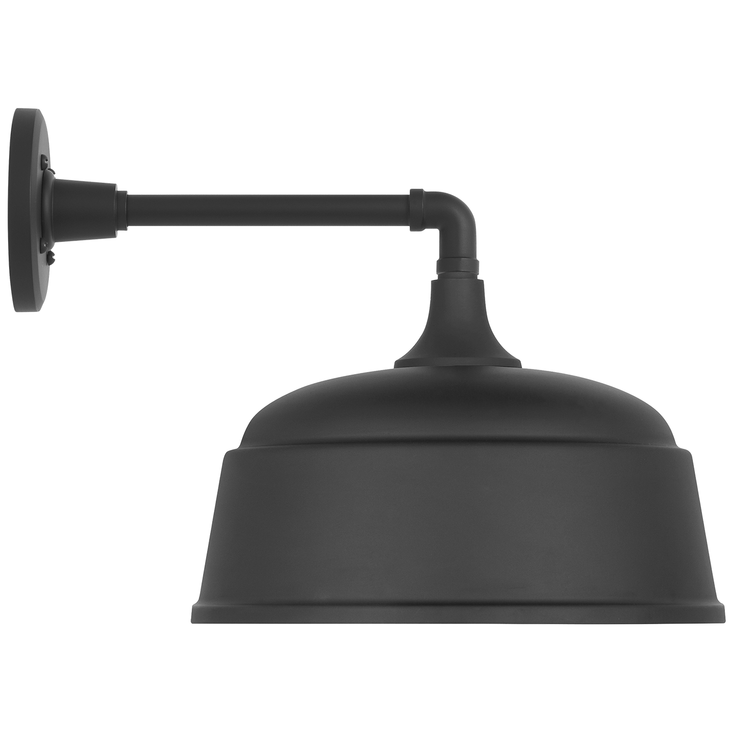 Academy 11" Mack Barn Light | Matte Black | 12.5 | 12.5" Matte Black Rockhouse Shade