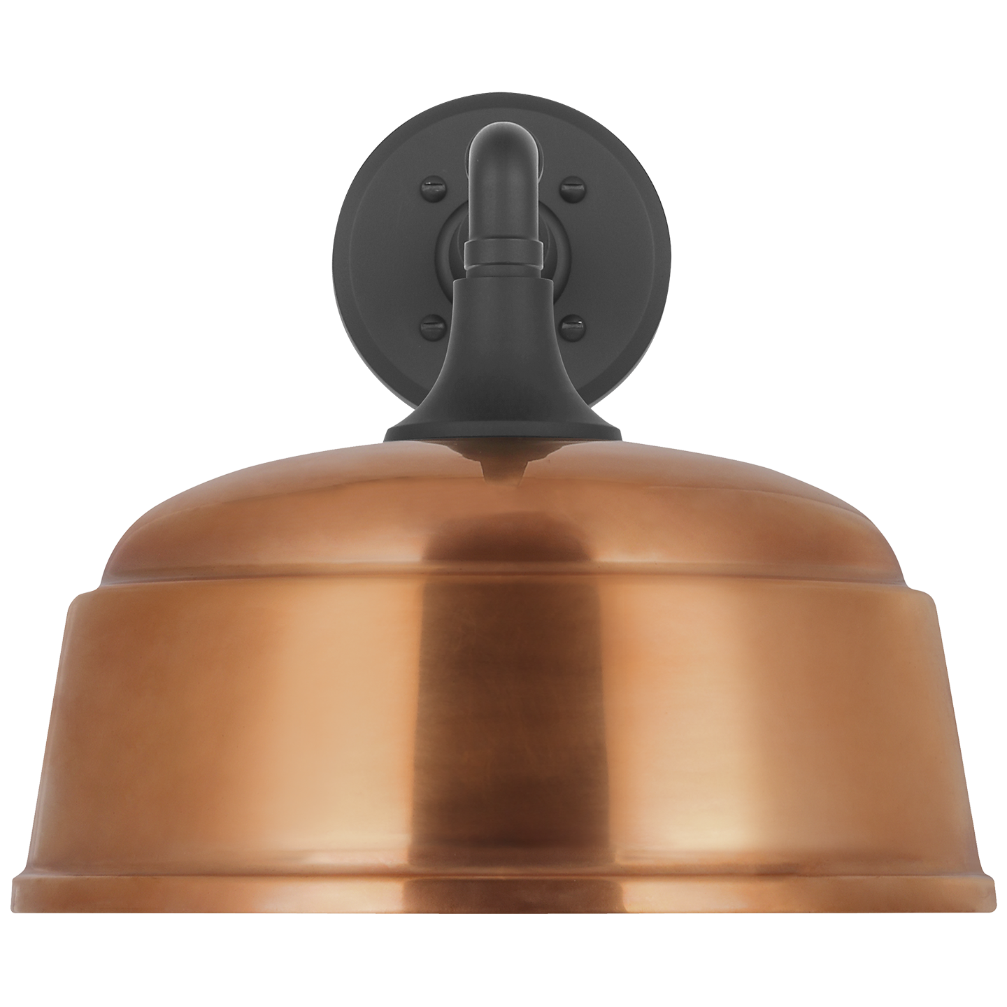 Academy 11" Mack Barn Light | Matte Black | 12.5 | 12.5" Soft Copper Rockhouse Shade