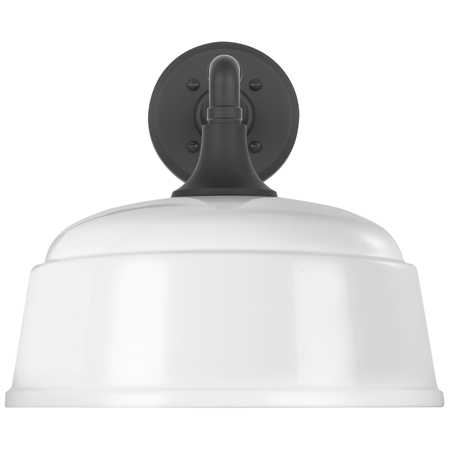 Academy 11" Mack Barn Light | Matte Black | 12.5 | 12.5" White Rockhouse Shade