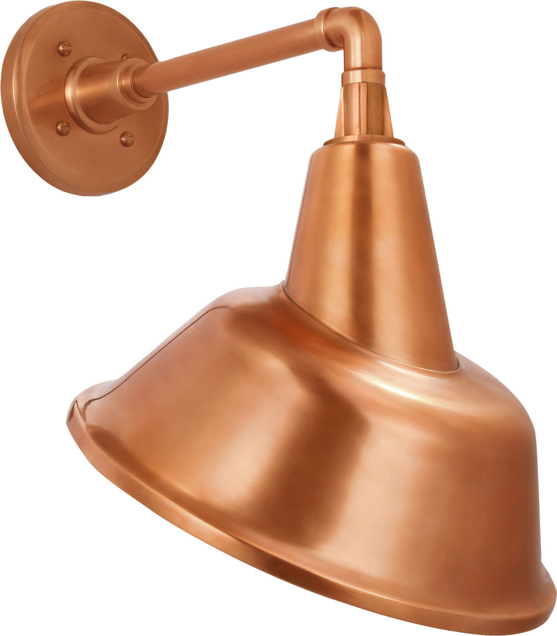 Academy 11" Mack Barn Light | Soft Copper | 12.5 | 12.5" Soft Copper Tilted Bowers Shade