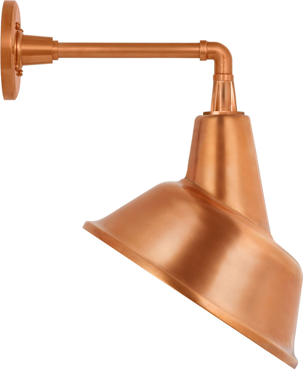 Academy 11" Mack Barn Light | Soft Copper | 12.5 | 12.5" Soft Copper Tilted Bowers Shade